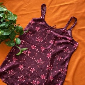 Vintage Plus Size Purple Floral Slip Dress